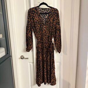 Rails Fabian Garden Silhouette Floral Midi Dress – Size Medium